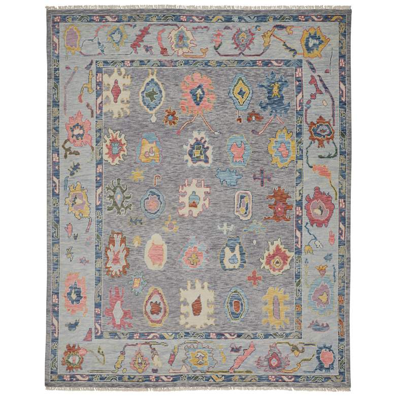 Image 1 Karina Traditional Persian Hand Knotted Blue Area Rug 6792F