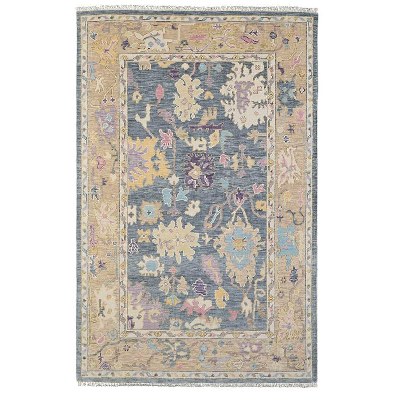 Image 1 Karina Traditional Persian Hand Knotted Gold Area Rug 6791F