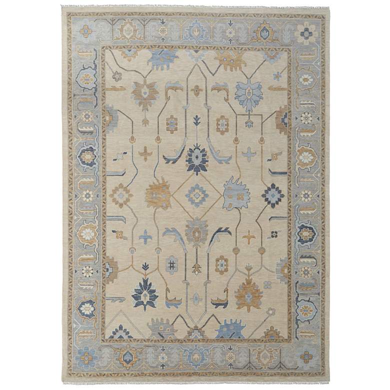 Image 1 Karina Transitional Floral & Botanical Hand Knotted Ivory Area Rug 69G6F