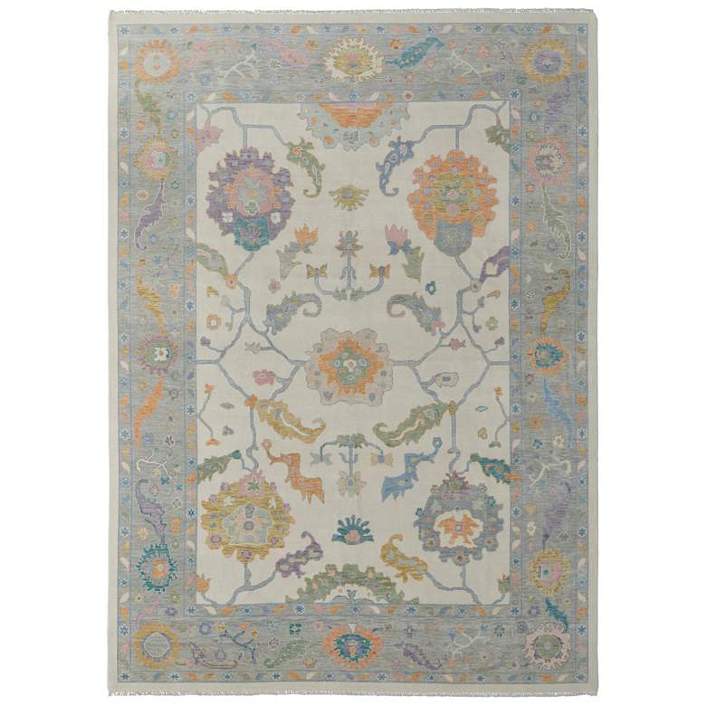 Image 1 Karina Transitional Floral & Botanical Hand Knotted Ivory Area Rug 69G9F
