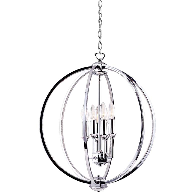 Image 2 Karland 20" Wide Polished Chrome 6-Light Chandelier