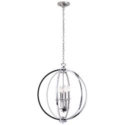 Karland 20" Wide Polished Chrome 6-Light Chandelier