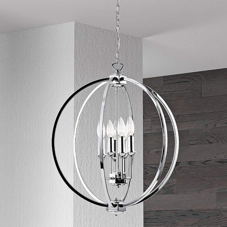 Image 1 Karland 20" Wide Polished Chrome 6-Light Chandelier
