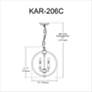 3_Karland 20" Wide Polished Chrome 6-Light Chandelier more views