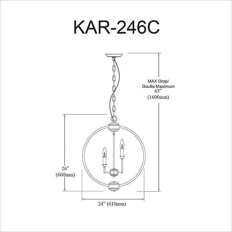 Image 4 Karland 24" Wide 6 Light Polished Chrome Chandelier more views