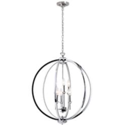 Karland 24" Wide Polished Chrome 6-Light Chandelier