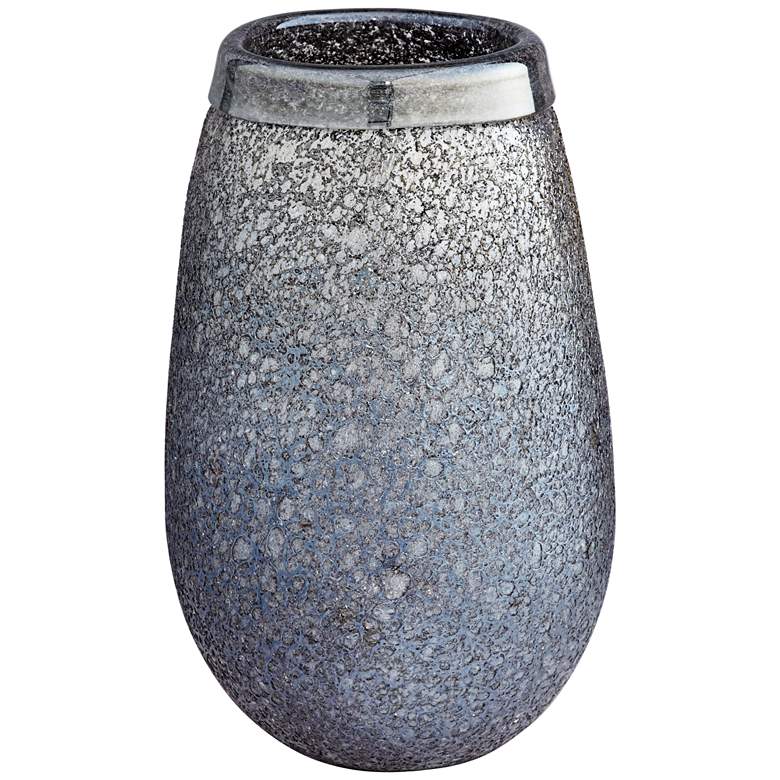 Image 1 Karleen Navy Ombre 11" High Textured Vase