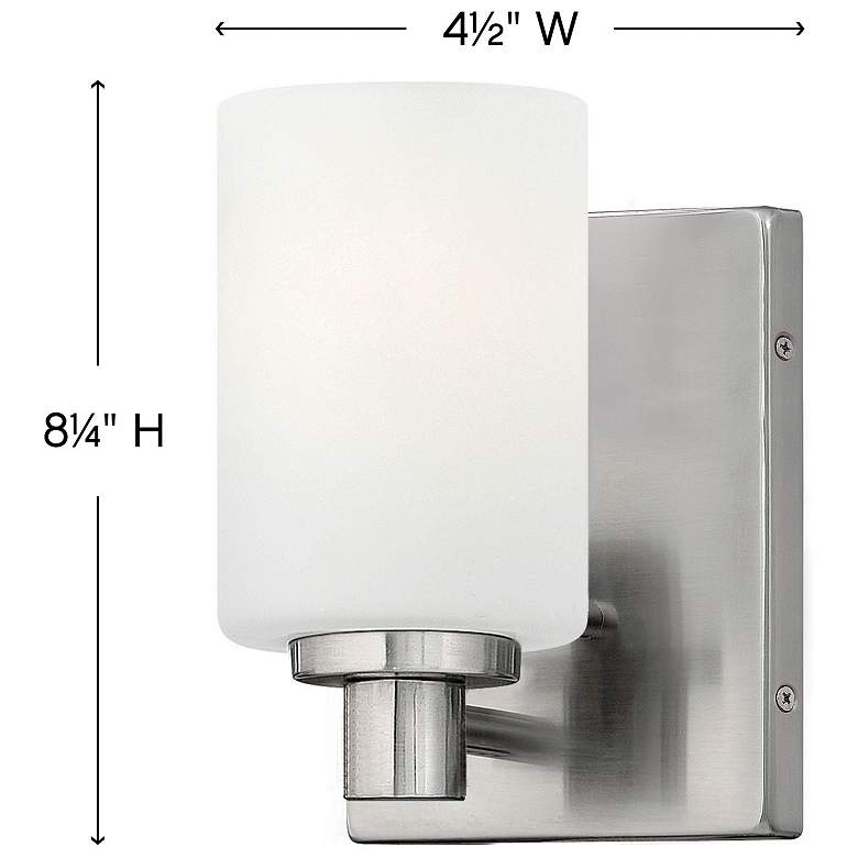 Image 3 Karlie 8 1/4" High Nickel Wall Sconce by Hinkley Lighting more views