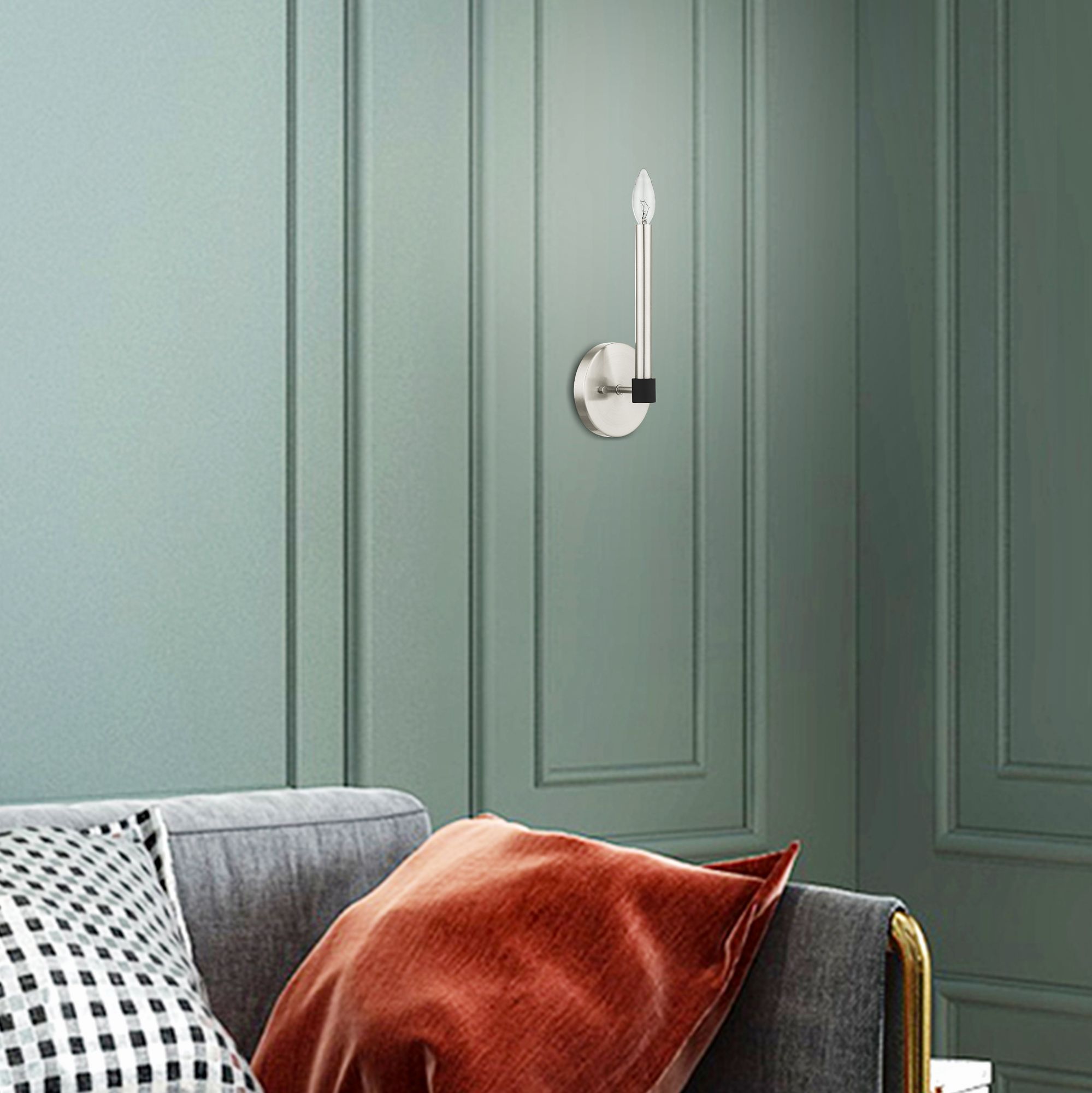 Karlstad 1 Light Brushed Nickel Wall Sconce