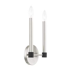 Image5 of Karlstad 2 Light Brushed Nickel Wall Sconce more views