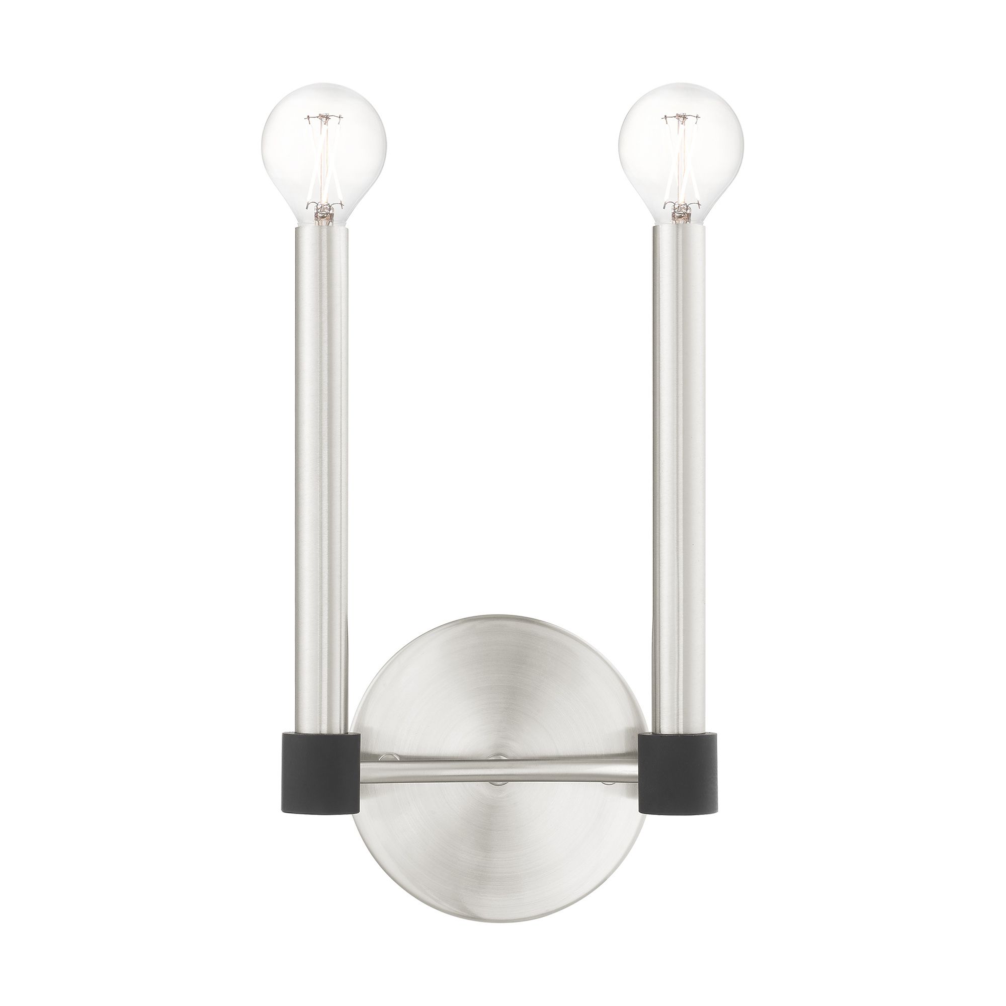 Karlstad 2 Light Brushed Nickel Wall Sconce