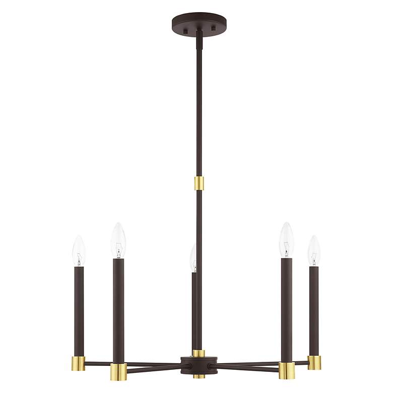 Image 3 Karlstad 5 Light Bronze Chandelier more views