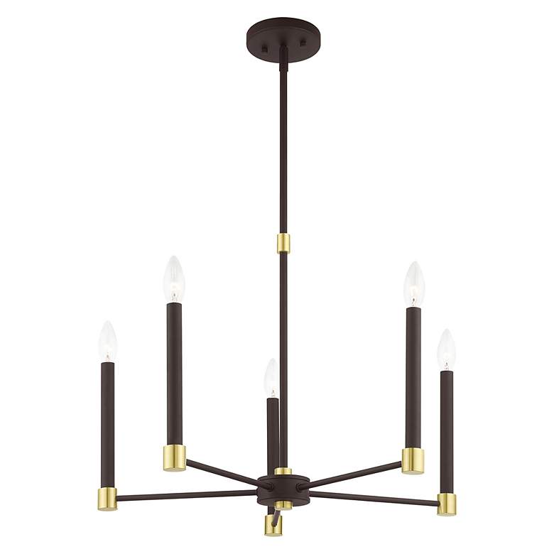 Image 5 Karlstad 5 Light Bronze Chandelier more views