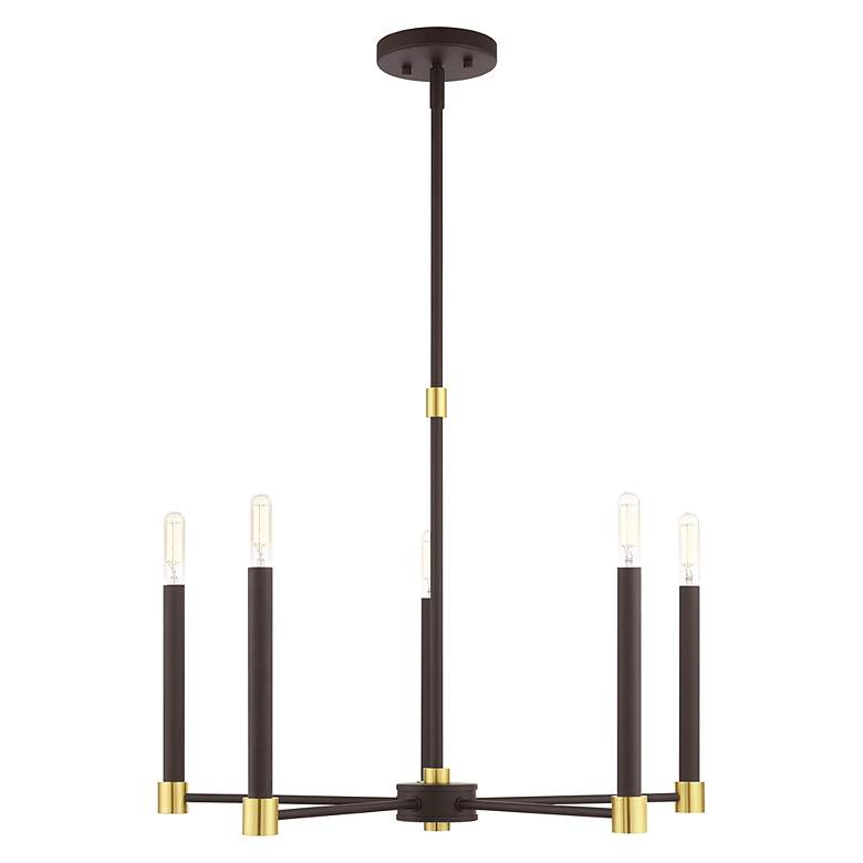 Image 6 Karlstad 5 Light Bronze Chandelier more views