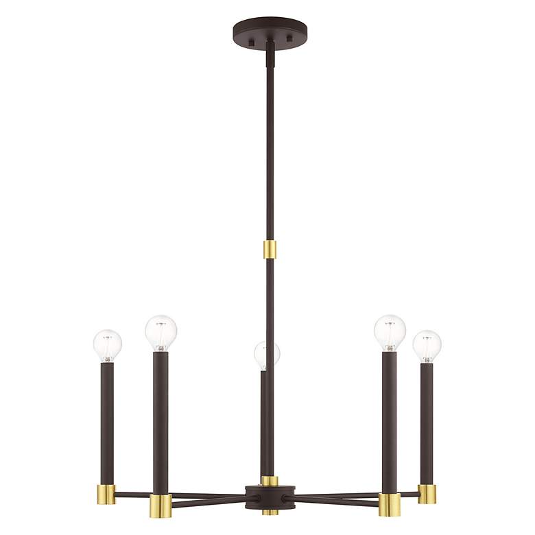 Image 7 Karlstad 5 Light Bronze Chandelier more views