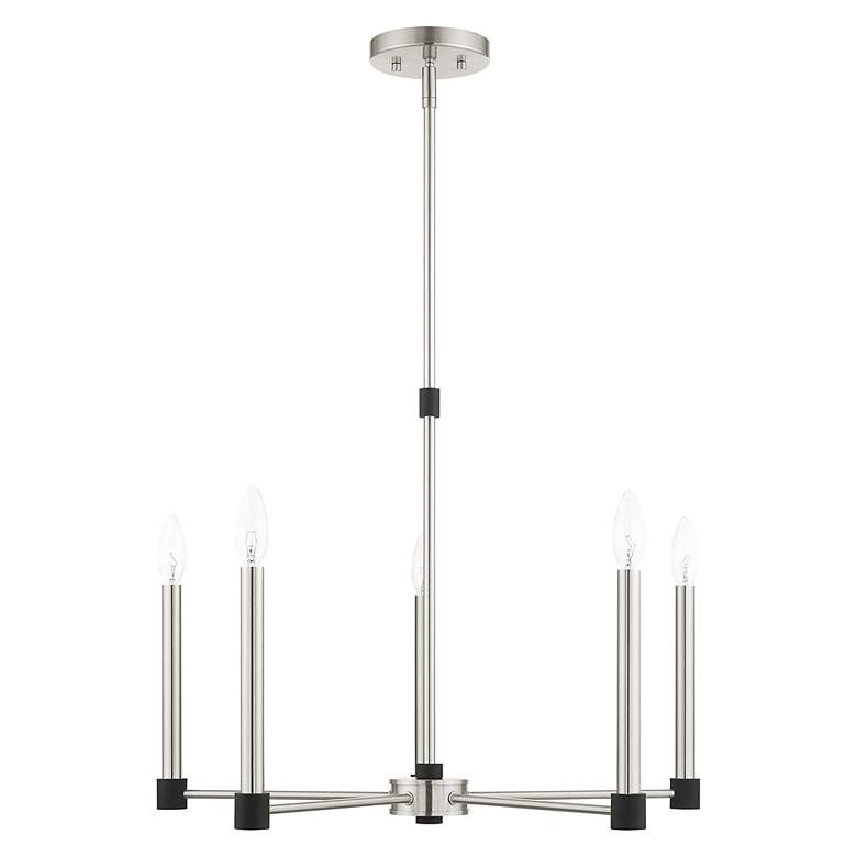 Image 3 Karlstad 5 Light Brushed Nickel Chandelier more views