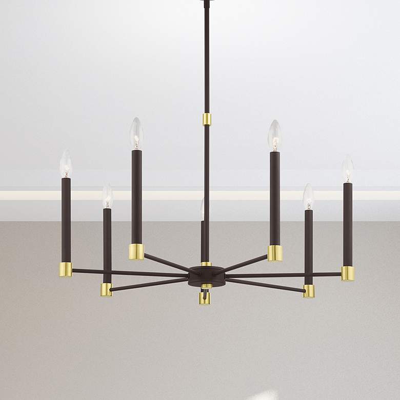 Image 1 Karlstad 7 Light Bronze Chandelier