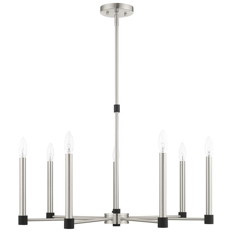 Image 1 Karlstad 7 Light Brushed Nickel Chandelier