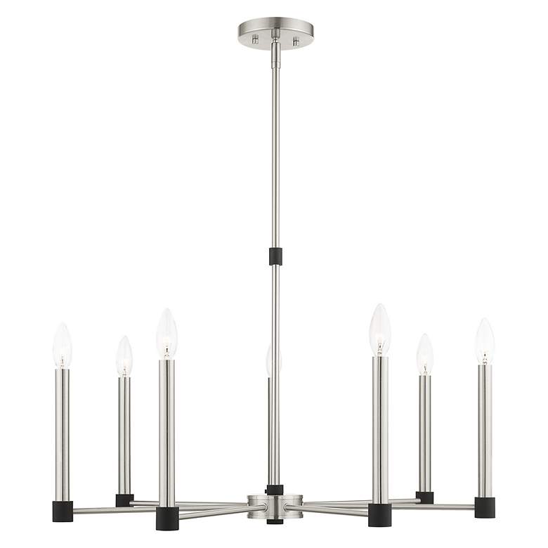 Image 3 Karlstad 7 Light Brushed Nickel Chandelier more views