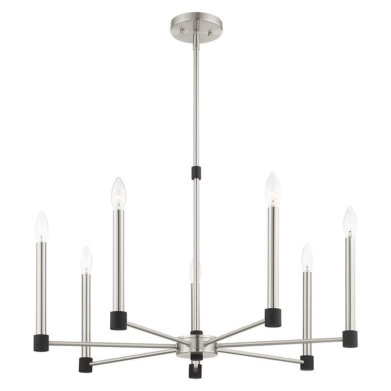 Image 5 Karlstad 7 Light Brushed Nickel Chandelier more views