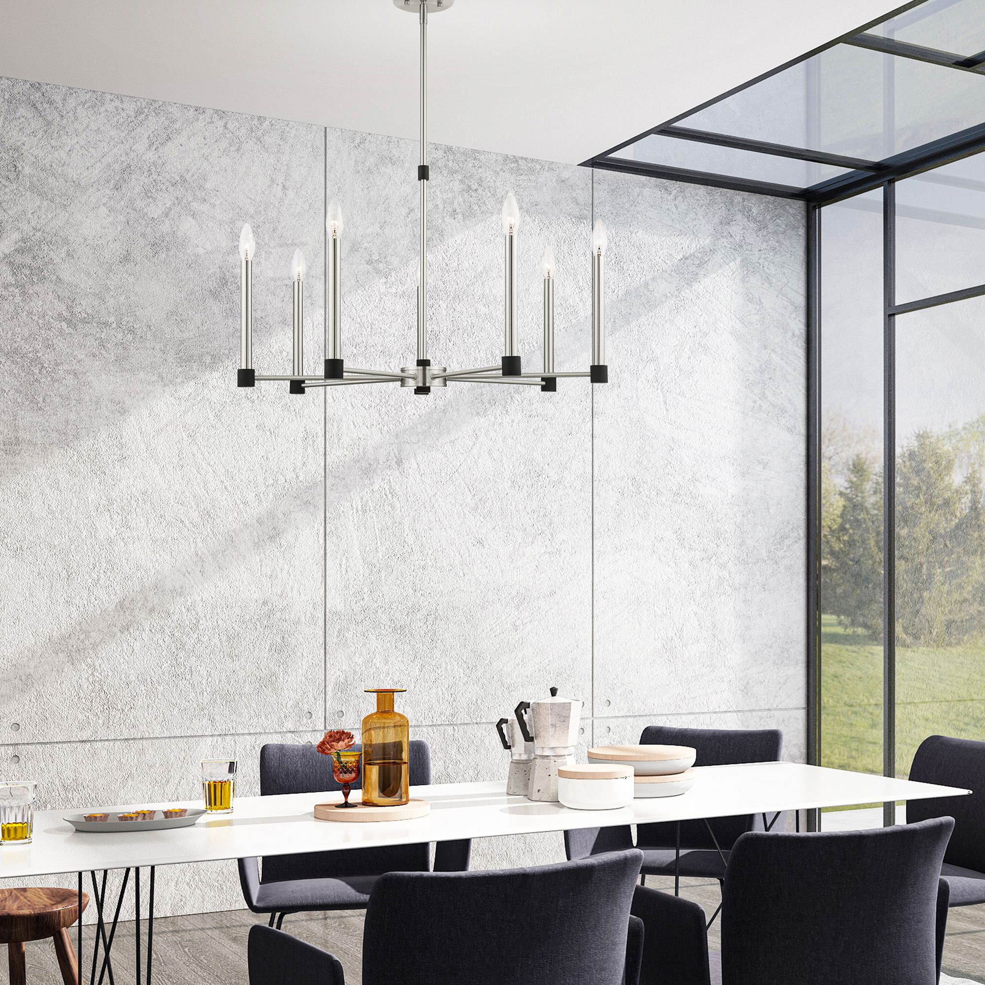 Karlstad 7 Light Brushed Nickel Chandelier