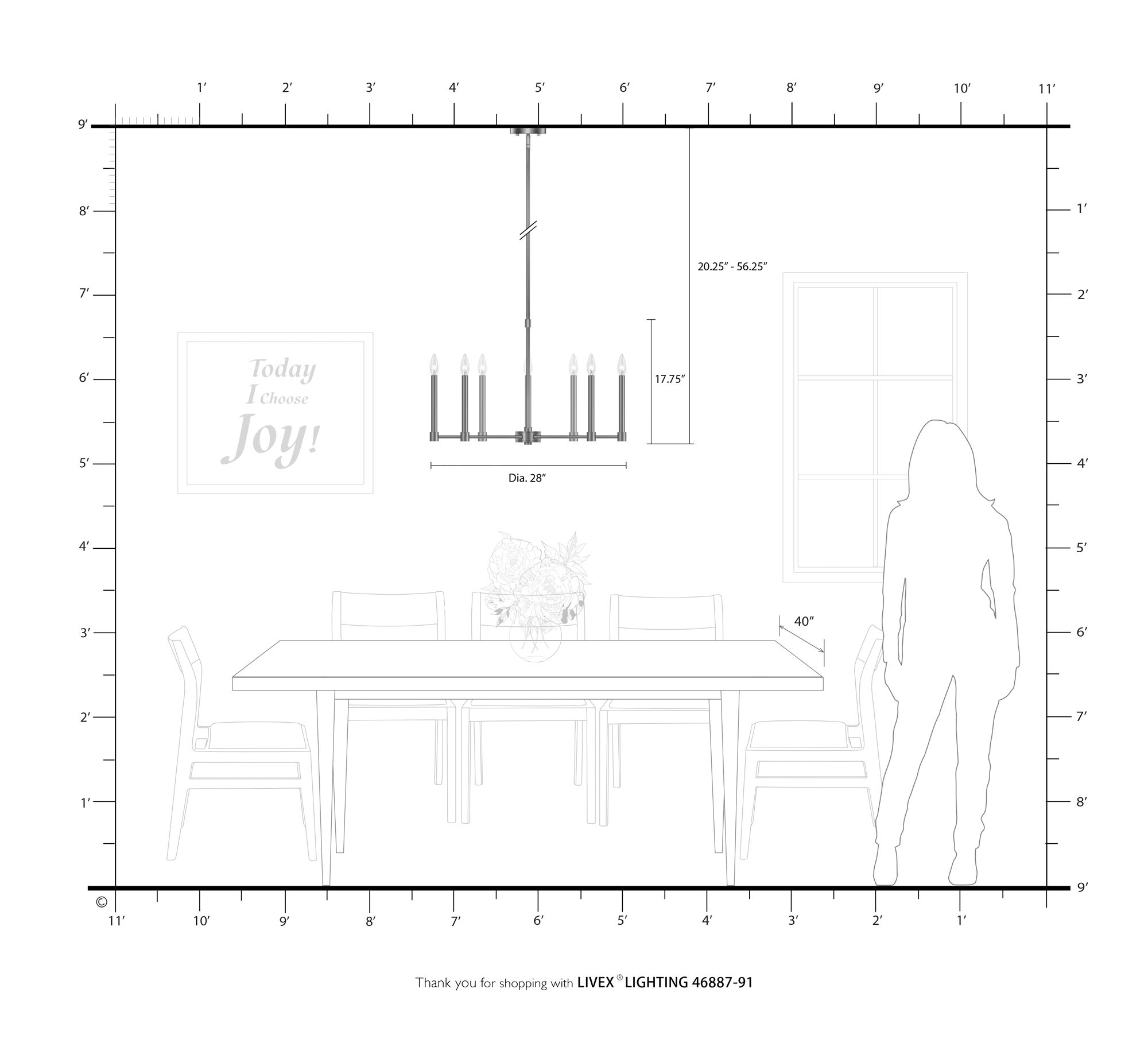 Karlstad 7 Light Brushed Nickel Chandelier