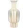 Karoo Cream and Artichoke Green 19 3/4" High Porcelain Vase
