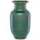 Karoo Crystalized Green 15 3/4"H Porcelain Decorative Vase