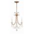 Karrington 14" Wide Antique Brass 3-Light Mini Chandelier