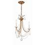 2_Karrington 14" Wide Antique Brass 3-Light Mini Chandelier more views
