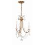 3_Karrington 14" Wide Antique Brass 3-Light Mini Chandelier more views
