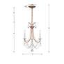 5_Karrington 14" Wide Antique Brass 3-Light Mini Chandelier more views