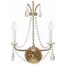 1_Karrington 18 1/2" High Aged Brass 2-Light Wall Sconce