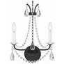 1_Karrington 18 1/2" High Matte Black 2-Light Wall Sconce