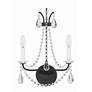 4_Karrington 18 1/2" High Matte Black 2-Light Wall Sconce more views
