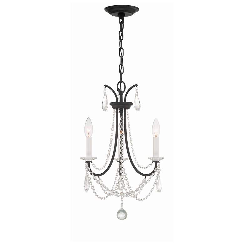 Image 1 Karrington 3 Light Matte Black Mini Chandelier
