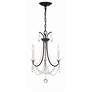 Thumbnail1 of Karrington 3 Light Matte Black Mini Chandelier
