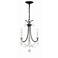 Karrington 3 Light Matte Black Mini Chandelier