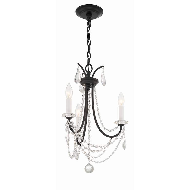 Image 2 Karrington 3 Light Matte Black Mini Chandelier more views