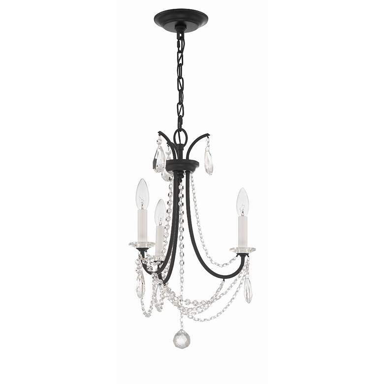 Image 4 Karrington 3 Light Matte Black Mini Chandelier more views