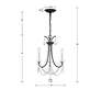 5_Karrington 3 Light Matte Black Mini Chandelier more views
