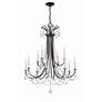3_Karrington 30" Wide Matte Black 12-Light Chandelier more views
