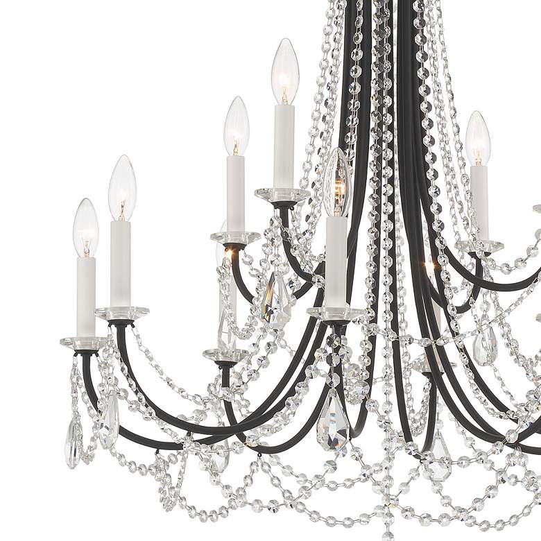 Image 5 Karrington 30" Wide Matte Black 12-Light Chandelier more views
