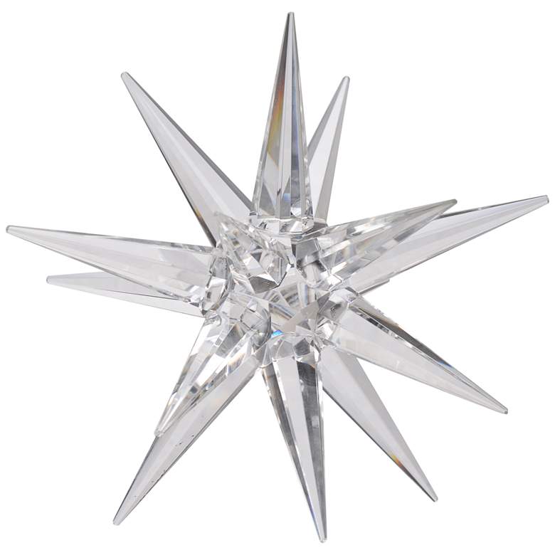 Image 1 Karsta 8 inch Wide Clear Glass Starburst Sculpture
