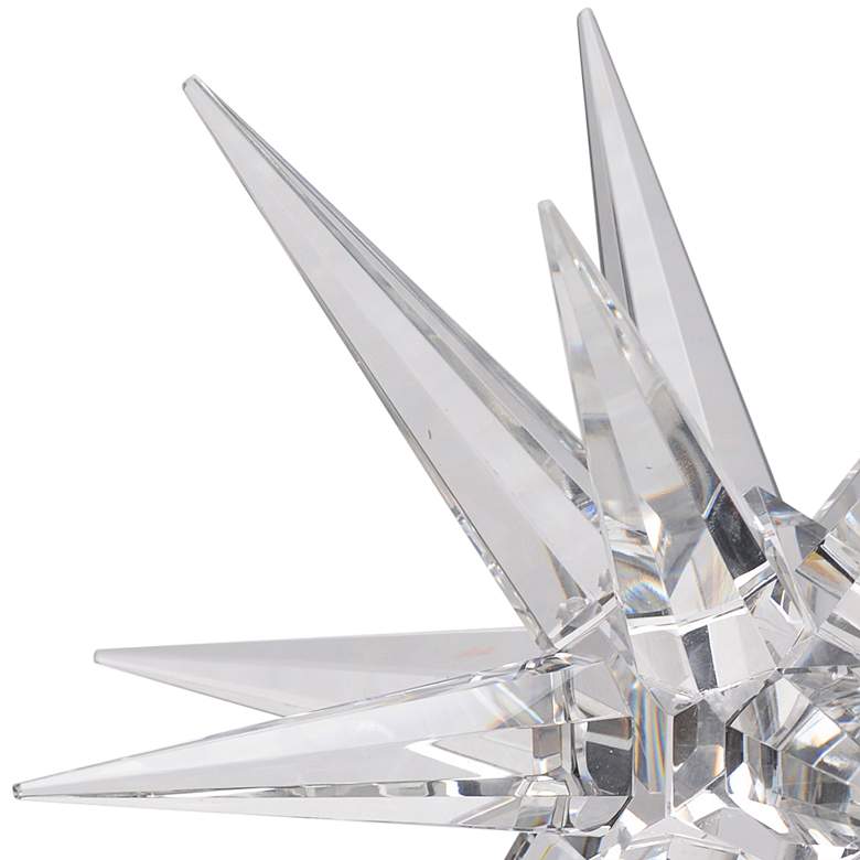 Karsta 9 1/2&quot; Wide Clear Glass Starburst Sculpture more views
