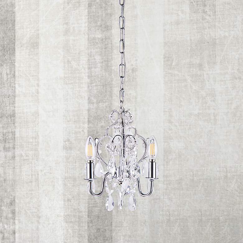 Image 2 Karter Collection Pendant D9.5 H12.2 Lt:3 Chrome Finish