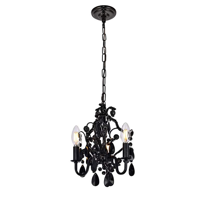 Image 4 Karter Collection Pendant D9.5 H12.2 Lt:3 Polished Black Finish more views