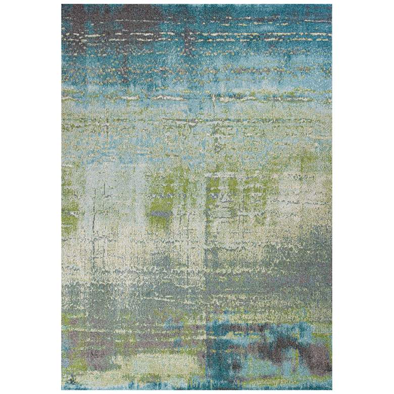 Image 3 Kas Illusions 6206 5'3"x7'7" Blue and Green Area Rug