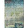 Kas Illusions 6206 5&#39;3"x7&#39;7" Blue and Green Area Rug in scene