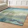 Kas Illusions 6206 5&#39;3"x7&#39;7" Blue and Green Area Rug in scene